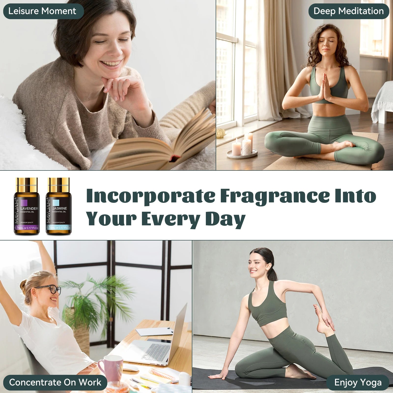 Kit d'huiles essentielles Mayjam, 35 pièces/ensemble, boîte cadeau, lavande, vanille, citron, eucalyptus, pour humidificateur, diffuseur, bricolage, parfums, savons, bougies